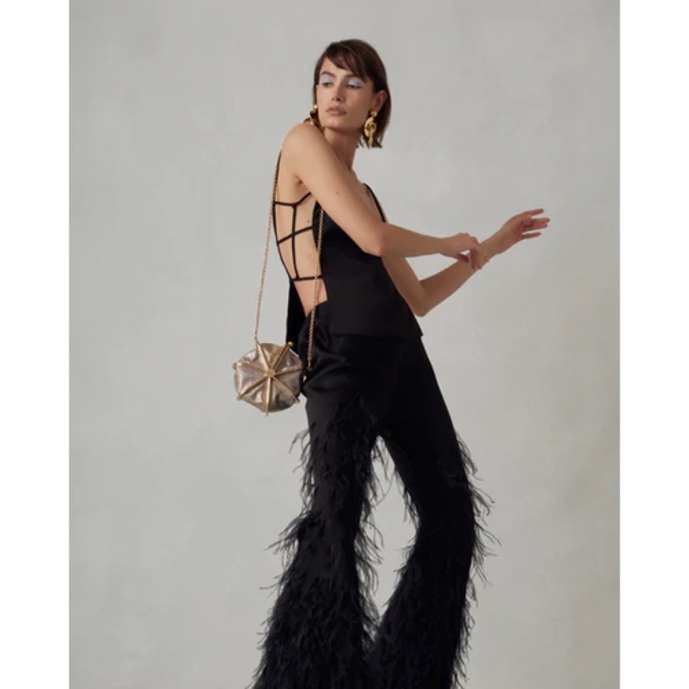 Cult Gaia Black Simone Cut Out Top